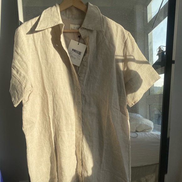 Dissh Dresses & Skirts - DISSH Linen button up dress